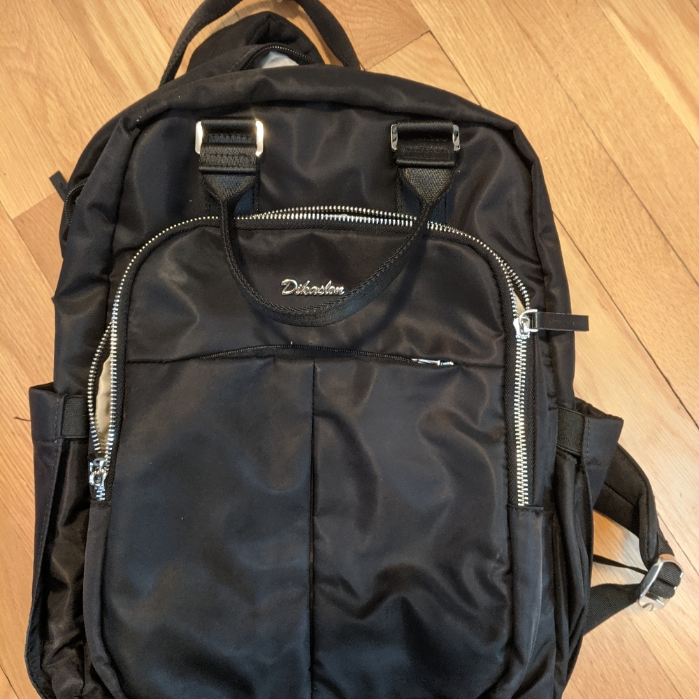 Black laptop/diaper backpack